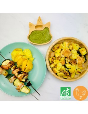 Brochettes Poulet Courgettes et Pommes de Terre