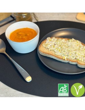 Soupe de Carottes et Tartine de Fondue de Poireaux