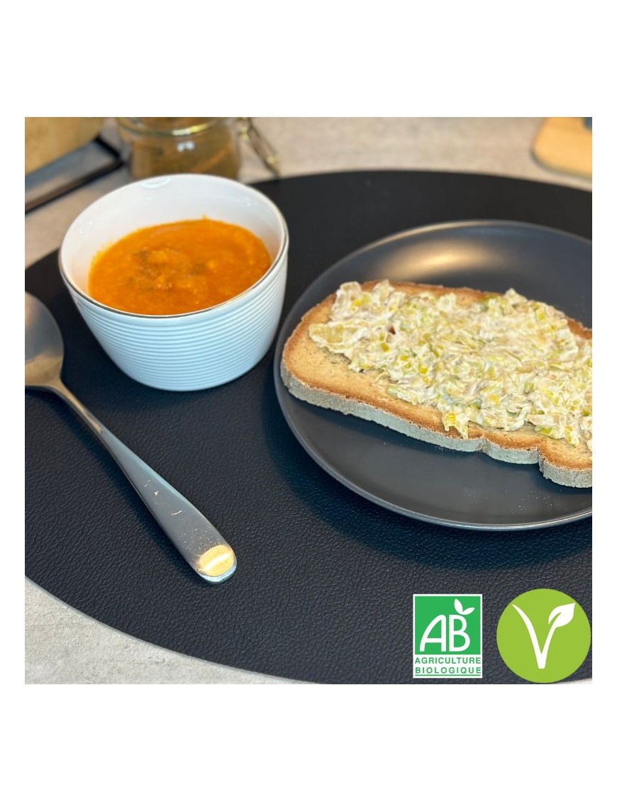 Soupe de Carottes et Tartine de Fondue de Poireaux